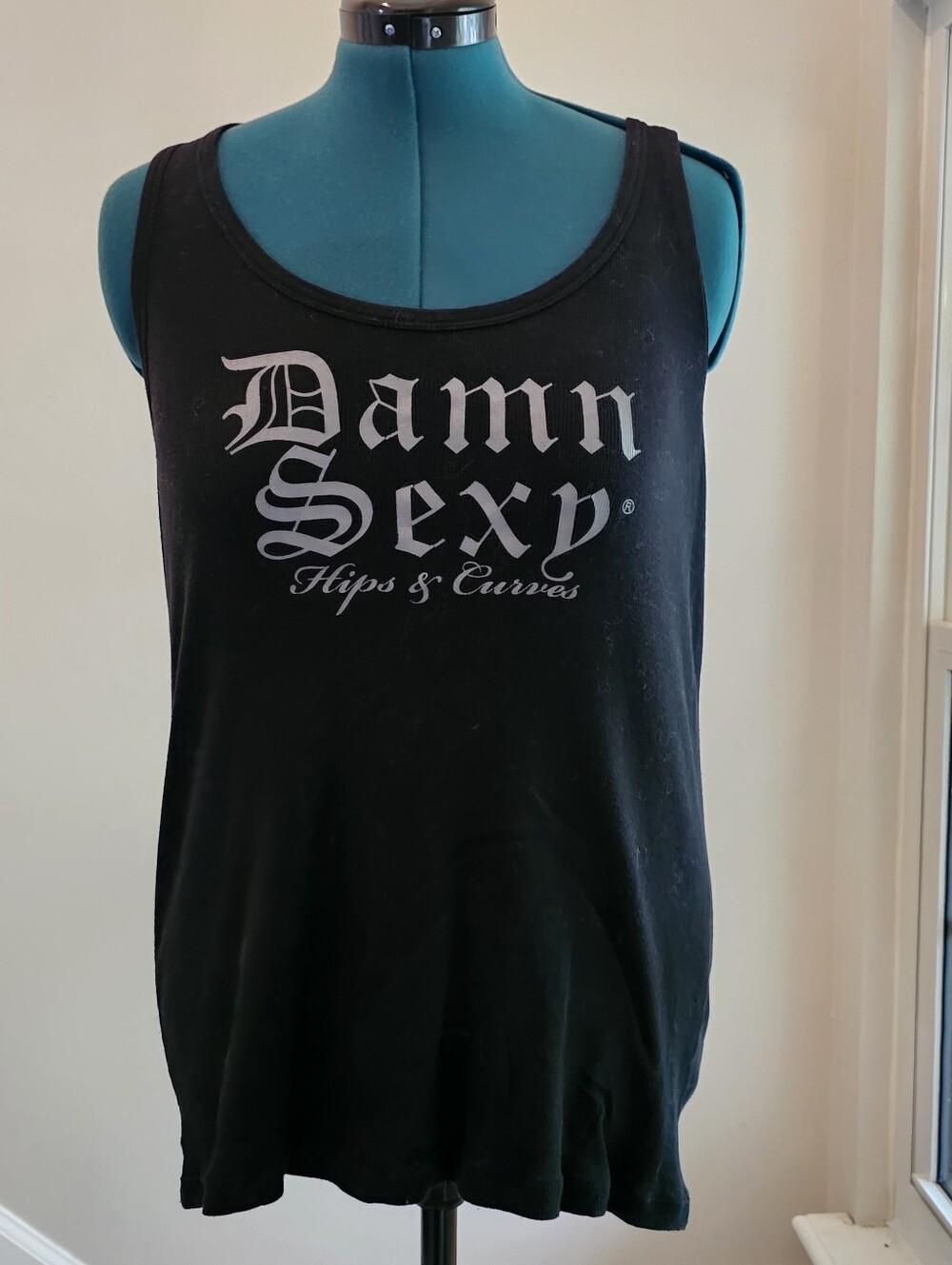 Hips & Curves Black Gothic Graphic Tank Top Size 3X Fits 18W